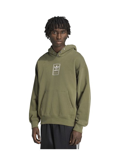 Adidas Originals Elevated GFX Hoodie Olive Strata Green Men ADIDAS ORIGINALS | Sweatshirts | KW4403-